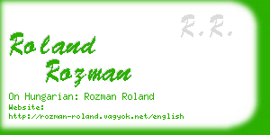 roland rozman business card